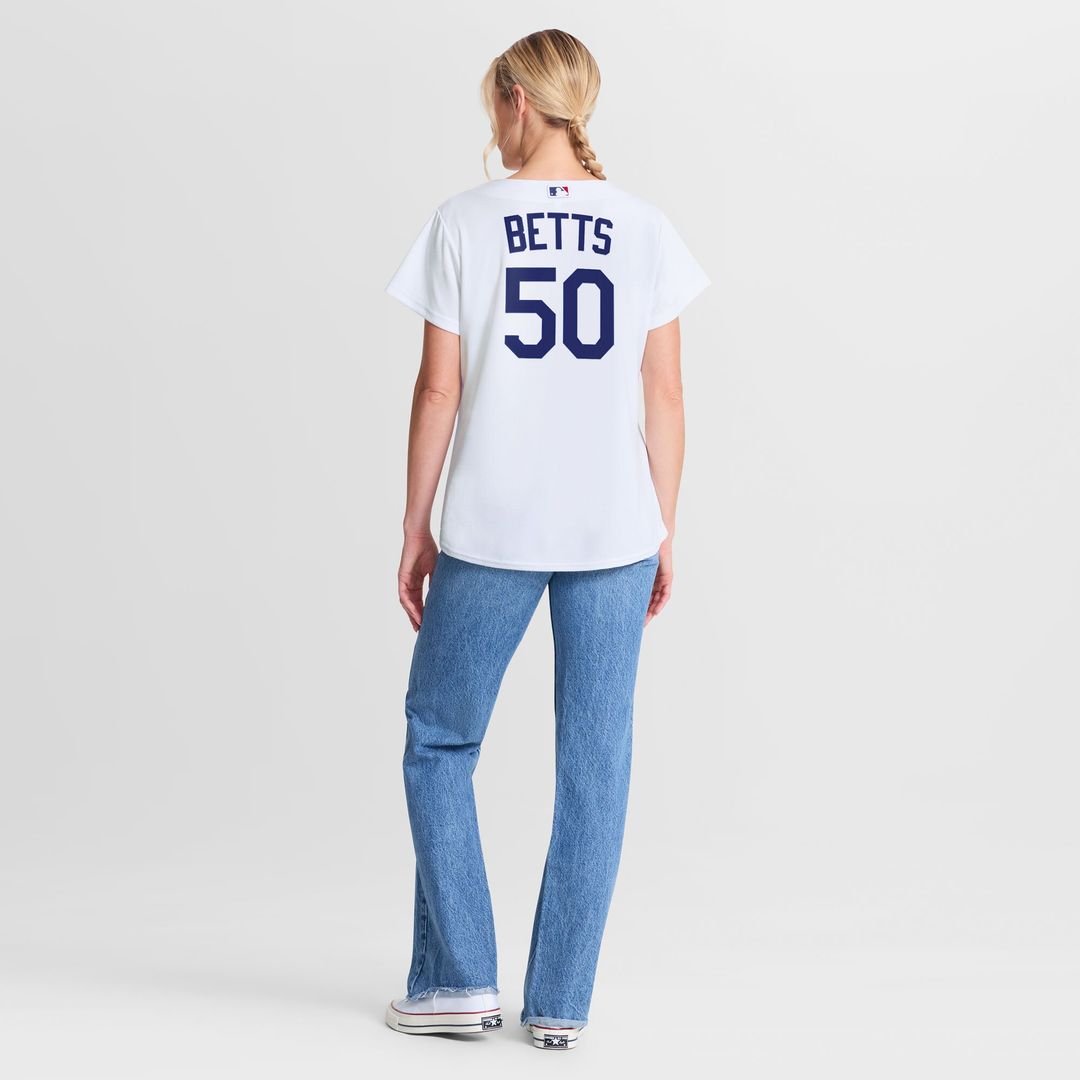 Los Angeles Dodgers Mookie Betts Nike Women's Home Replica Jersey - White MLB Team Jersey Baseball Fan Apparel