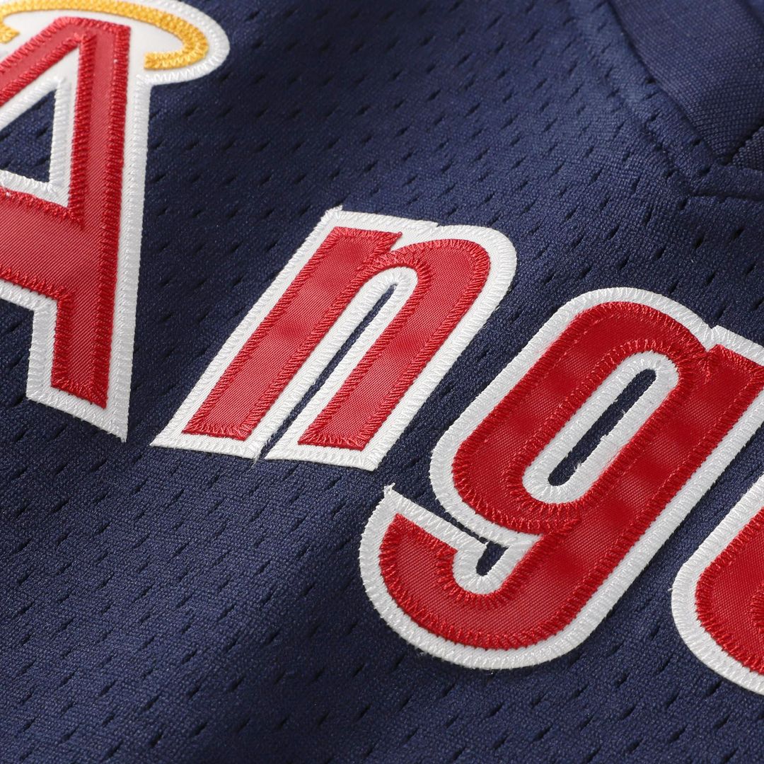 Reggie Jackson California Angels Mitchell & Ness Authentic Batting Practice Jersey - Navy MLB Team Jersey Baseball Fan Apparel