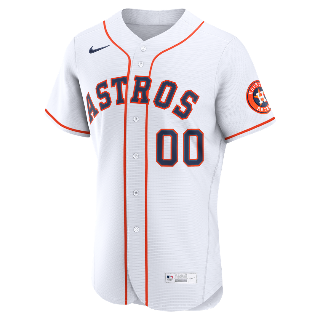 Houston Astros Nike Home Authentic Custom Jersey - White MLB Team Jersey Baseball Fan Apparel