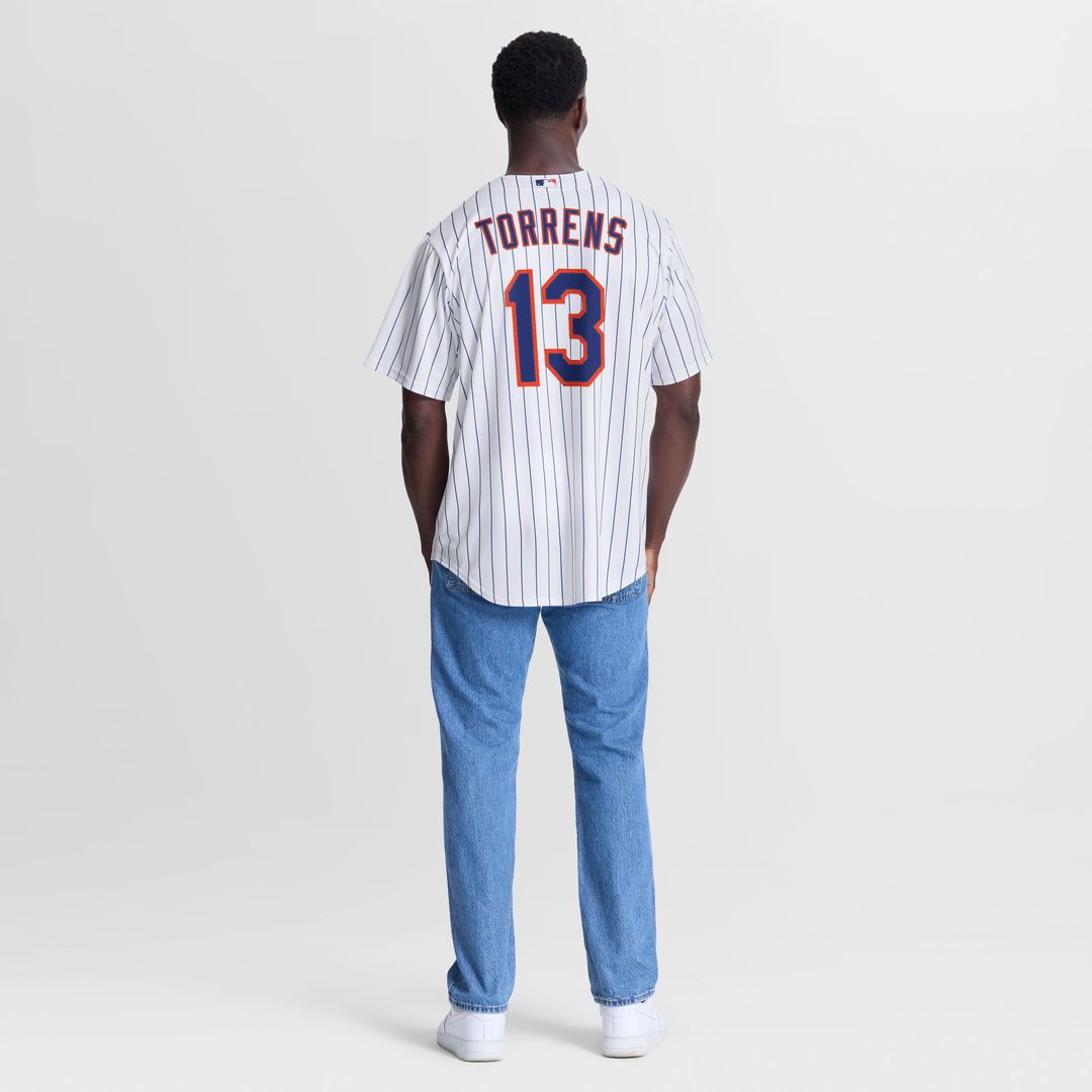 New York Mets Luis Torrens Nike Home Replica Jersey - White MLB Team Jersey Baseball Fan Apparel
