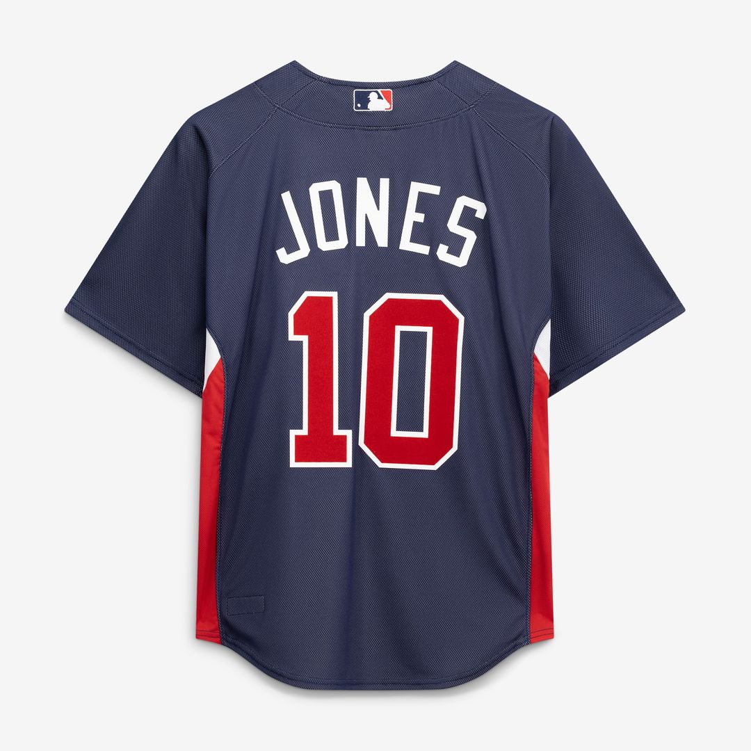 Atlanta Braves Chipper Jones Mitchell & Ness Authentic Batting Practice Jersey - Navy MLB Team Jersey Baseball Fan Apparel