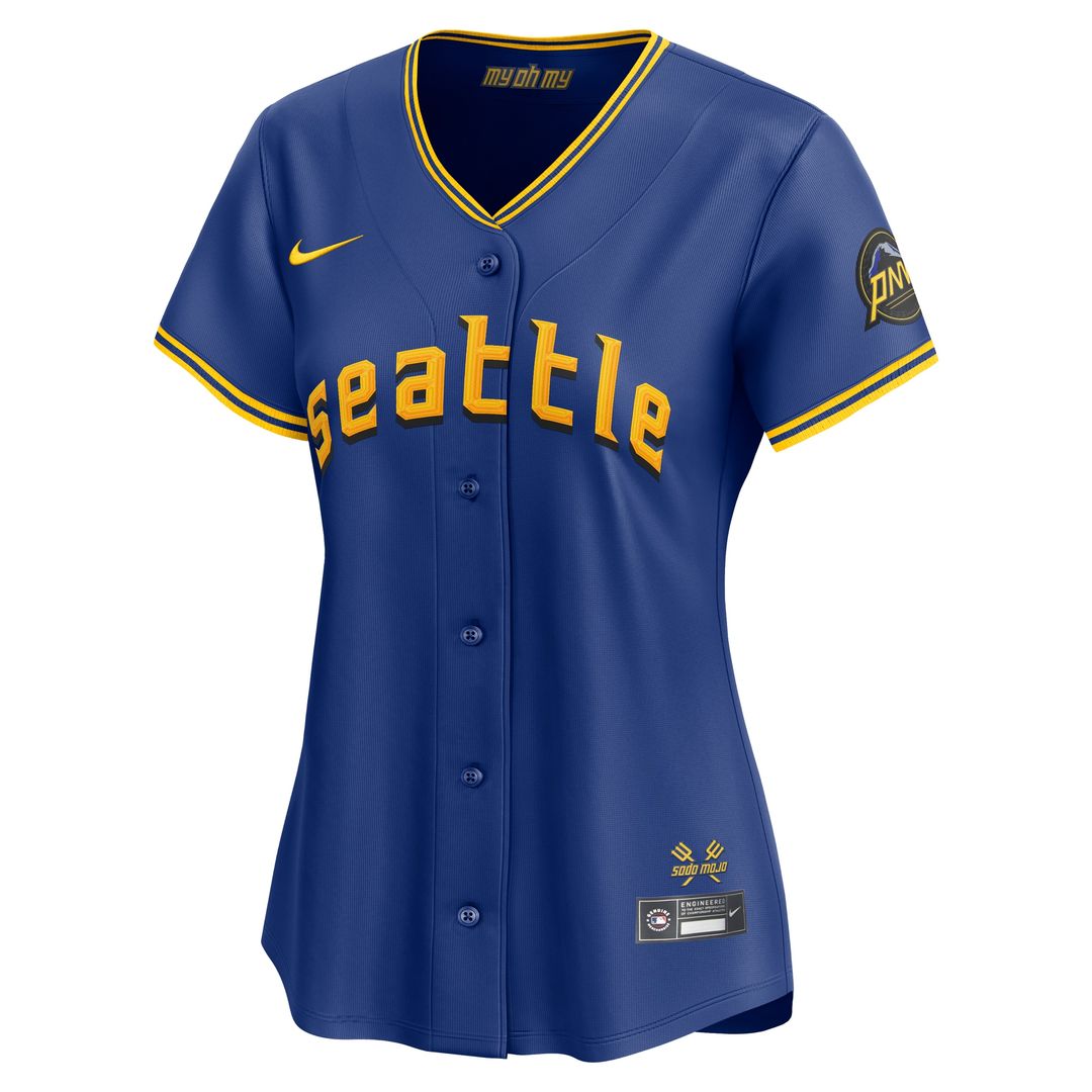Seattle Mariners Nike Women's City Connect Limited Jersey - Royal MLB Team Jersey Baseball Fan Apparel