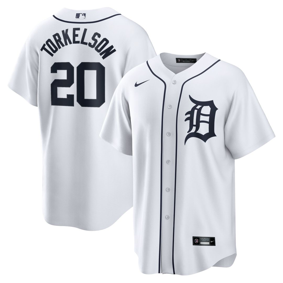 Detroit Tigers Spencer Torkelson Nike Home Replica Jersey - White MLB Team Jersey Baseball Fan Apparel