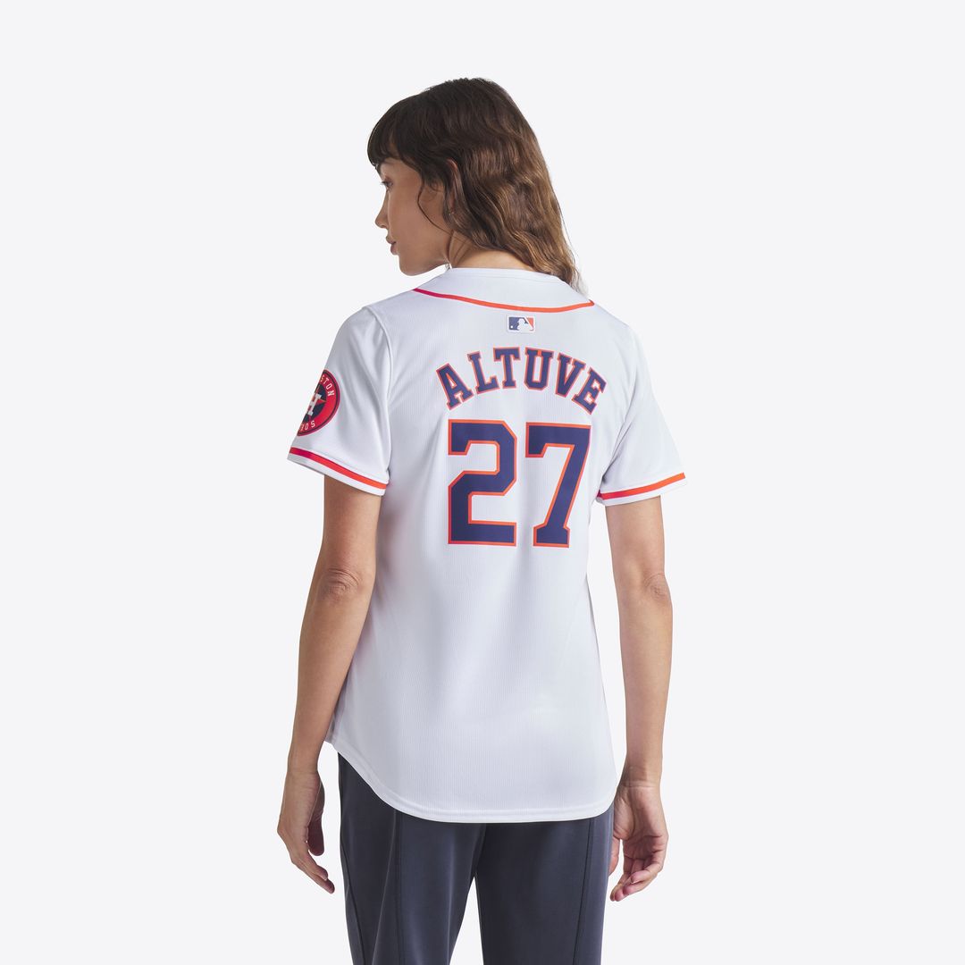 Houston Astros Jose Altuve Nike Women's Home Limited Player Jersey - White MLB Team Jersey Baseball Fan Apparel