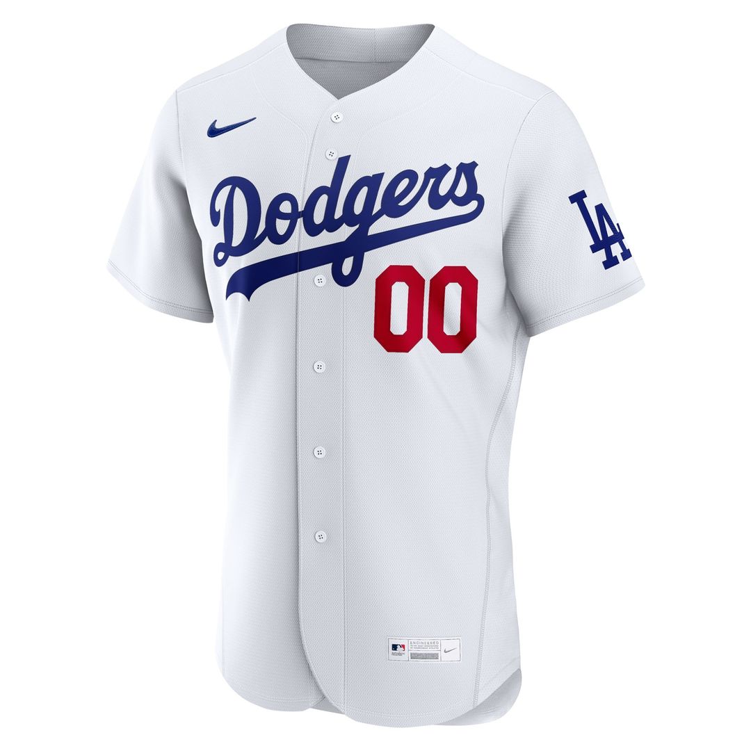 Los Angeles Dodgers Nike Home Authentic Custom Jersey - White MLB Team Jersey Baseball Fan Apparel