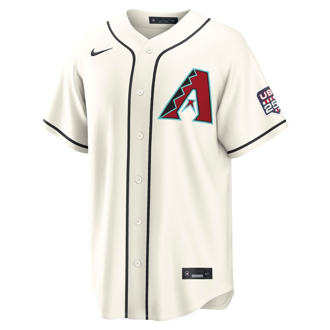 Arizona Diamondbacks Corbin Carroll Nike USA 250 Fourth of July Home Stadium Jersey - Cream MLB Team Jersey Baseball Fan Apparel