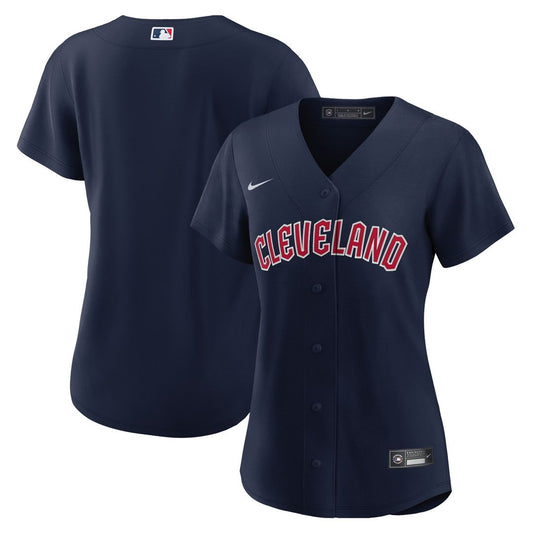 Cleveland Guardians Nike Women's Alternate Official Replica Jersey - Navy MLB Team Jersey Baseball Fan Apparel