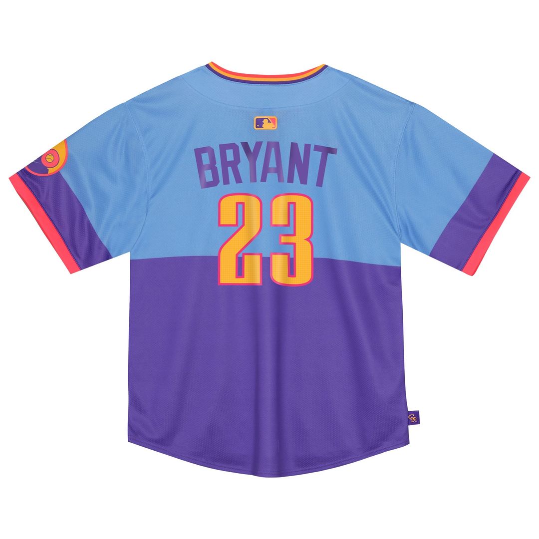 Colorado Rockies Kris Bryant Nike Toddler 2025 City Connect Limited Player Jersey - Purple/Light Blue MLB Team Jersey Baseball Fan Apparel