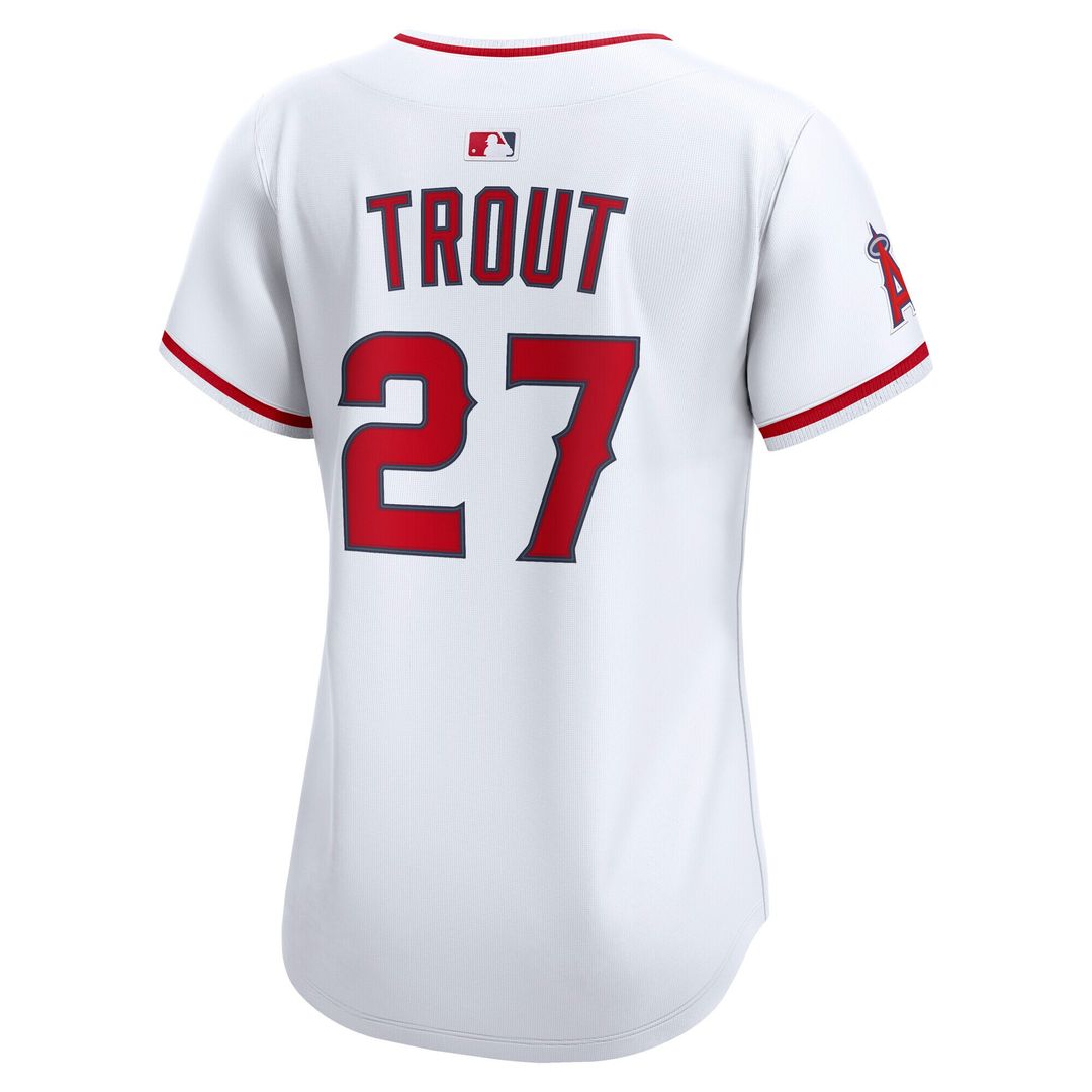 Los Angeles Angels Mike Trout Nike Women's Home Limited Player Jersey - White MLB Team Jersey Baseball Fan Apparel