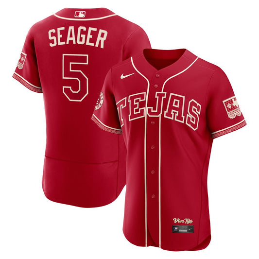 Texas Rangers Corey Seager Nike 2026 City Connect Authentic Sponsor Patch Jersey - Red MLB Team Jersey Baseball Fan Apparel