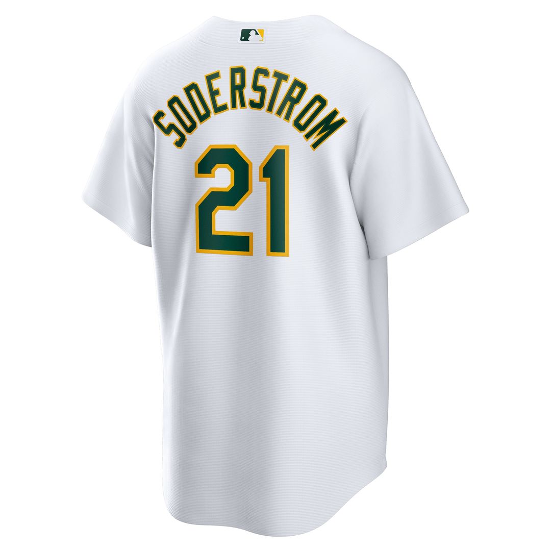 Athletics Tyler Soderstrom Nike Home Replica Jersey - White MLB Team Jersey Baseball Fan Apparel