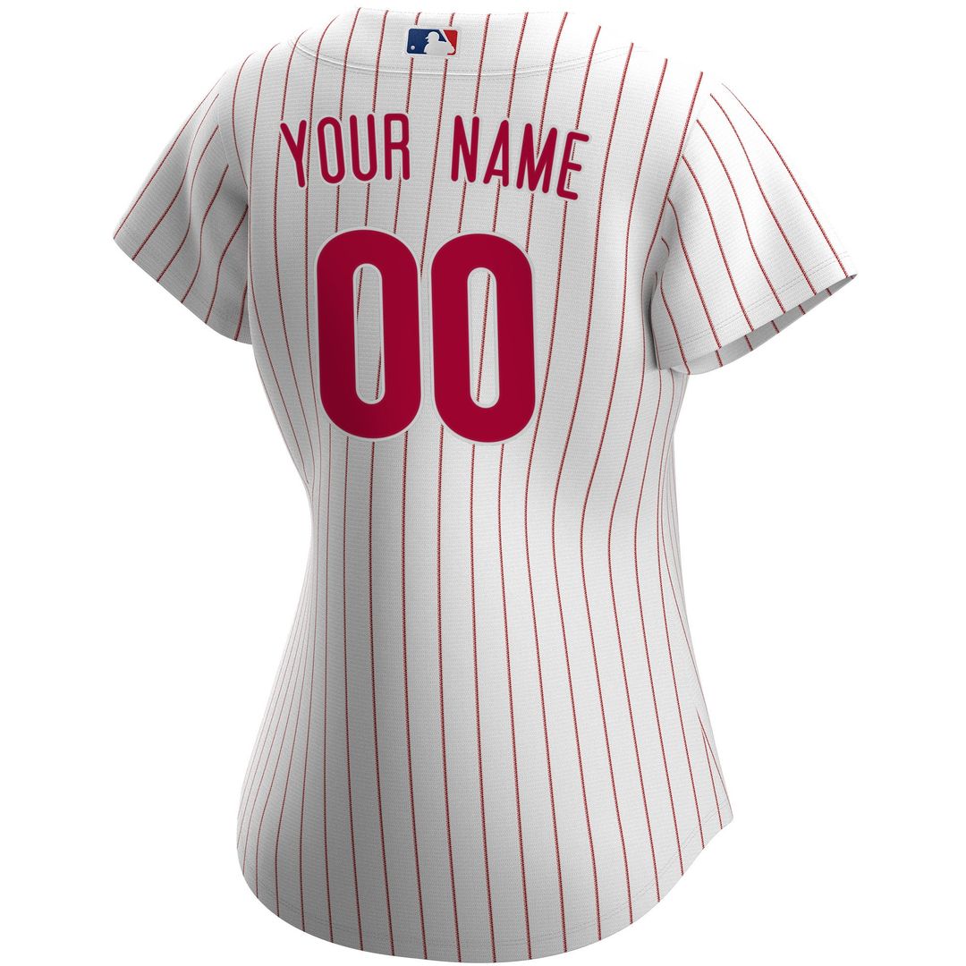 Philadelphia Phillies Nike Women's Home Replica Custom Jersey - White MLB Team Jersey Baseball Fan Apparel