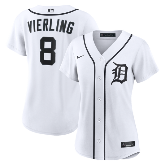 Detroit Tigers Matt Vierling Nike Women's Home Replica Jersey - White MLB Team Jersey Baseball Fan Apparel