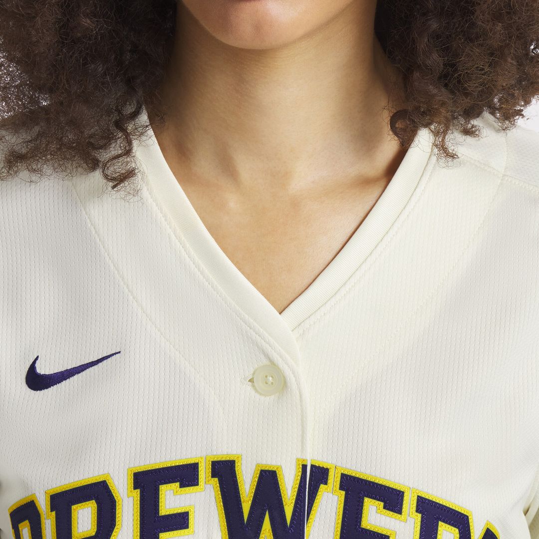 Milwaukee Brewers Christian Yelich Nike Women's Home Limited Player Jersey - Cream MLB Team Jersey Baseball Fan Apparel