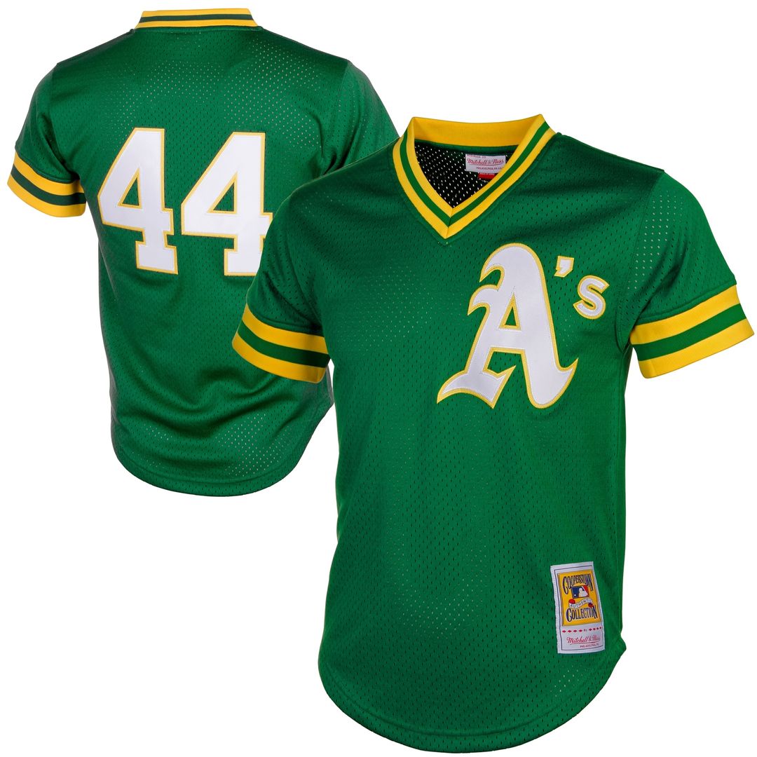 Athletics Reggie Jackson Mitchell & Ness Authentic Batting Practice Jersey - Green MLB Team Jersey Baseball Fan Apparel