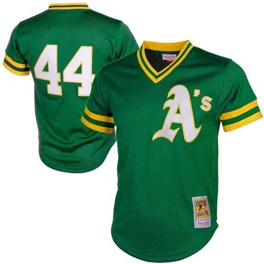 Athletics Reggie Jackson Mitchell & Ness Authentic Batting Practice Jersey - Green MLB Team Jersey Baseball Fan Apparel