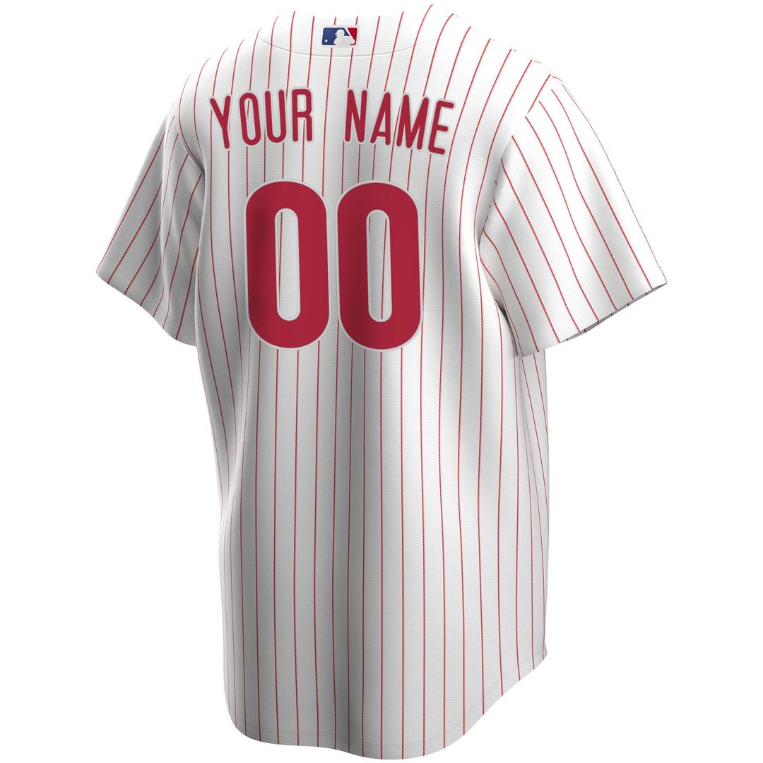 Philadelphia Phillies Nike Home Replica Custom Jersey - White MLB Team Jersey Baseball Fan Apparel