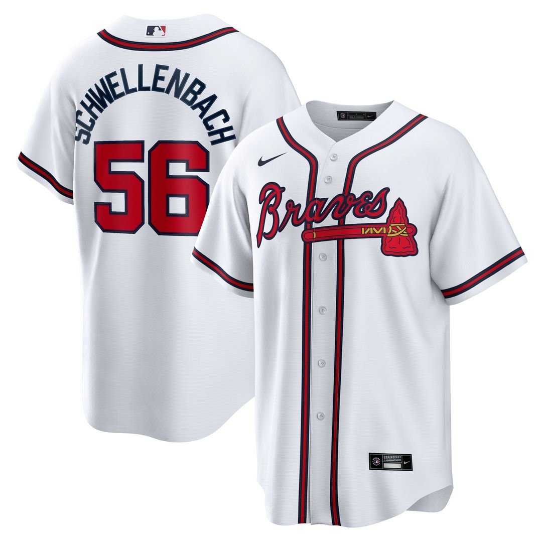 Atlanta Braves Spencer Schwellenbach Nike Home Replica Jersey - White MLB Team Jersey Baseball Fan Apparel