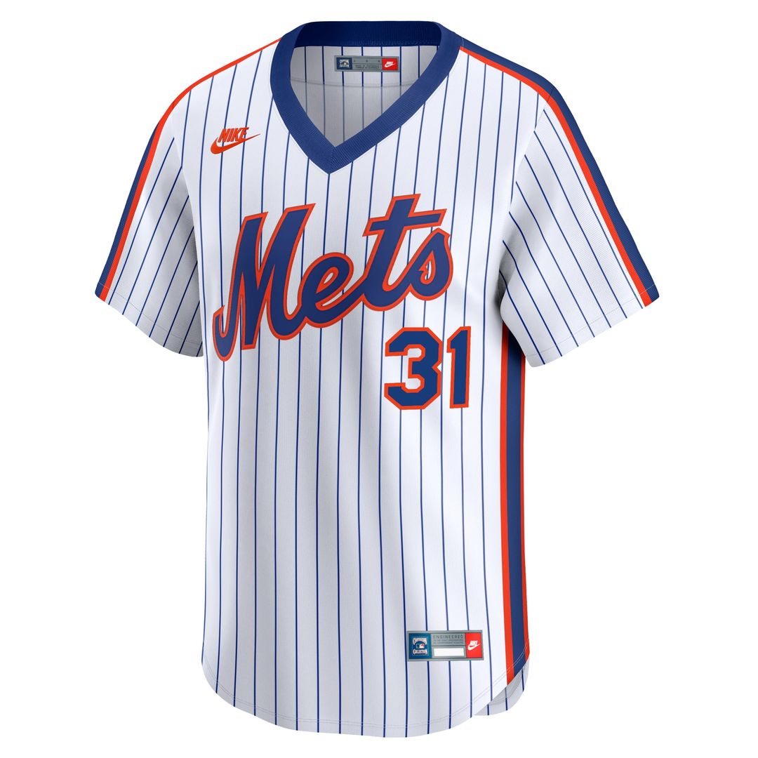 New York Mets Mike Piazza Nike Throwback Cooperstown Limited Jersey - White MLB Team Jersey Baseball Fan Apparel