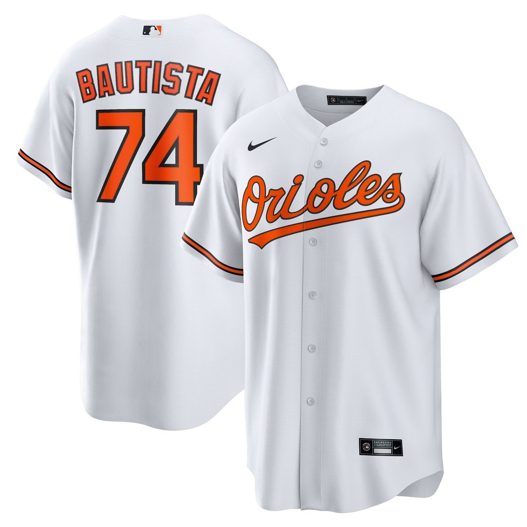 Baltimore Orioles Felix Bautista Nike Replica Player Jersey - White MLB Team Jersey Baseball Fan Apparel