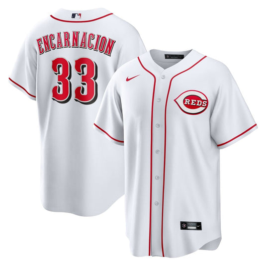 Cincinnati Reds Christian Encarnacion - Strand Nike Home Replica Jersey - White MLB Team Jersey Baseball Fan Apparel
