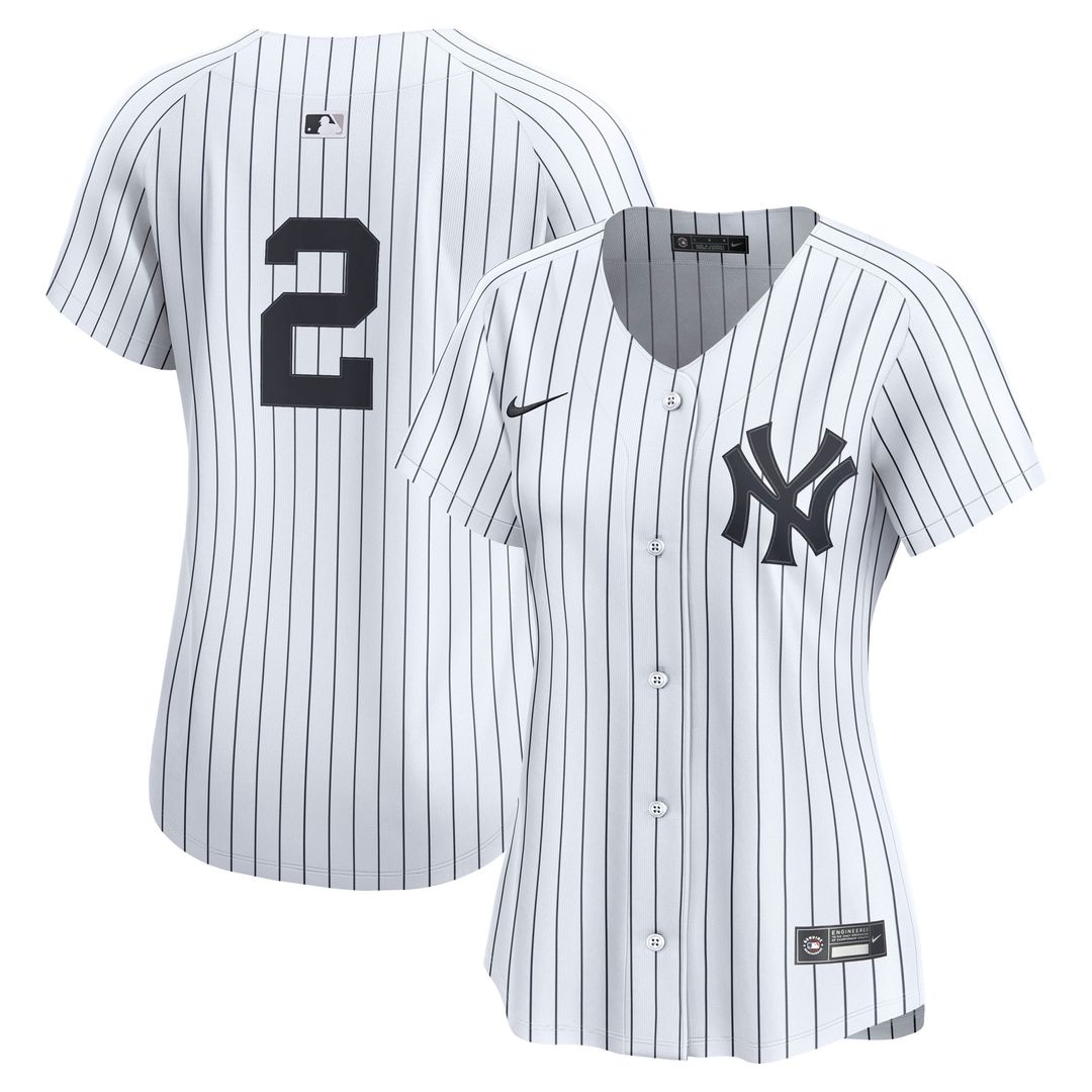 New York Yankees Derek Jeter Nike Women's Home Limited Jersey - White MLB Team Jersey Baseball Fan Apparel