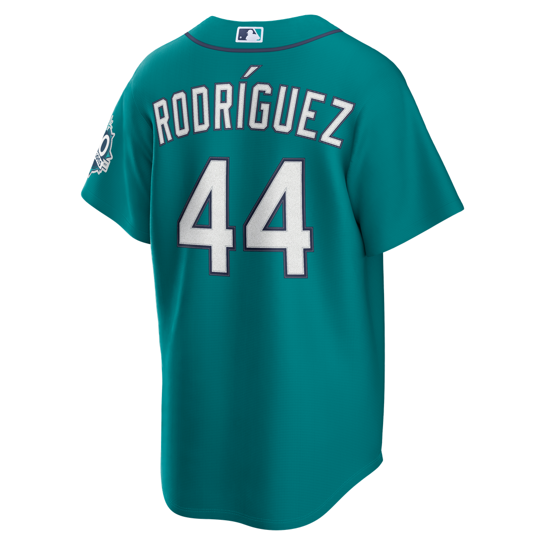 Seattle Mariners Julio Rodríguez Nike Home Stadium 50th Season Patch Jersey - White MLB Team Jersey Baseball Fan Apparel