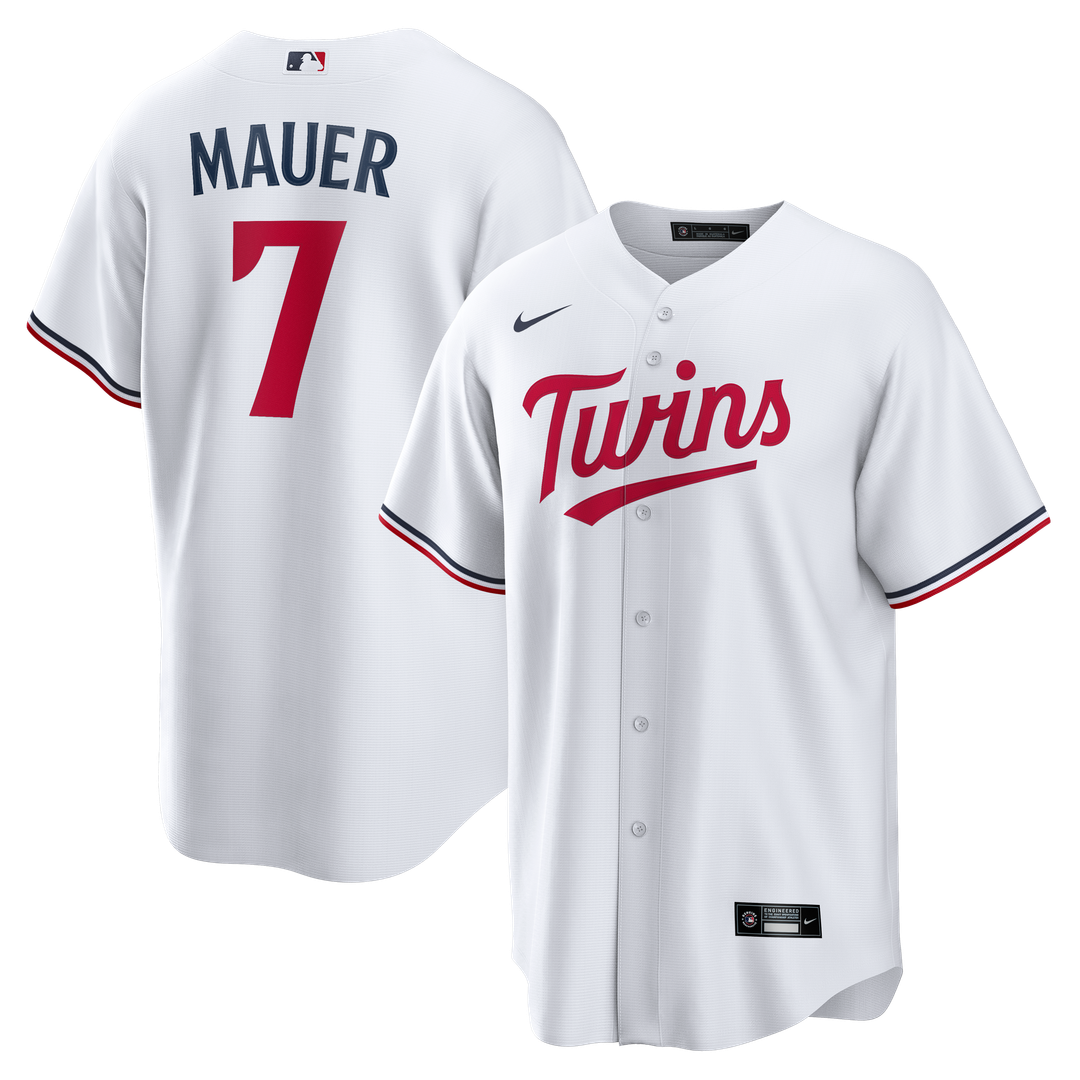 Minnesota Twins Joe Mauer Nike Home Retired Player Replica Jersey - White MLB Team Jersey Baseball Fan Apparel