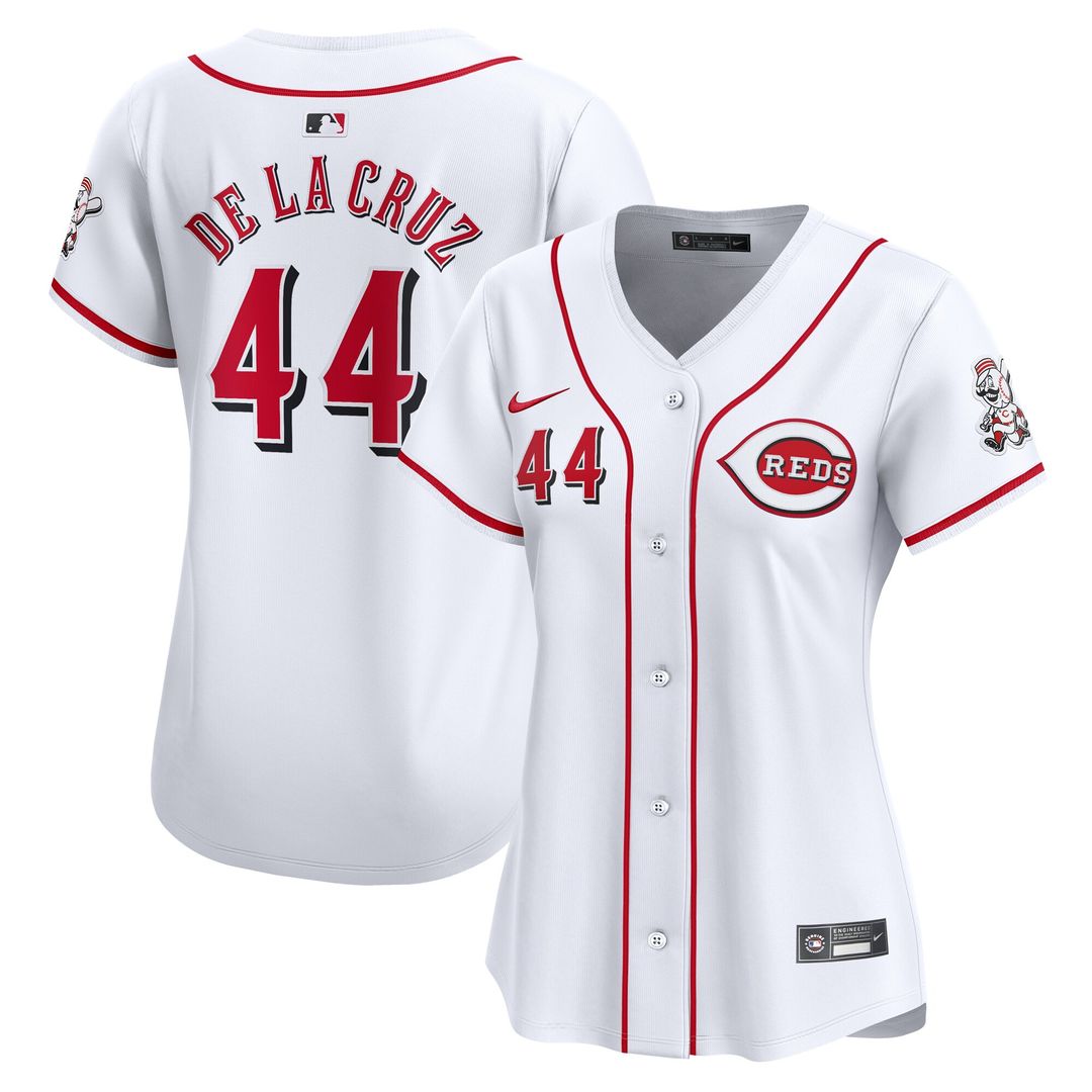 Cincinnati Reds Elly De La Cruz Nike Women's Home Limited Player Jersey - White MLB Team Jersey Baseball Fan Apparel