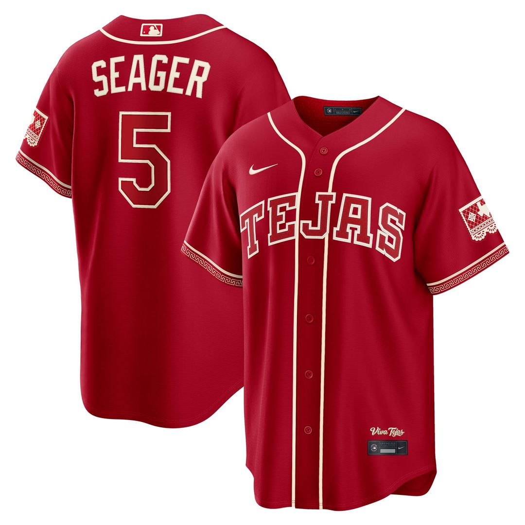 Texas Rangers Corey Seager Nike 2026 City Connect Stadium Jersey - Red MLB Team Jersey Baseball Fan Apparel