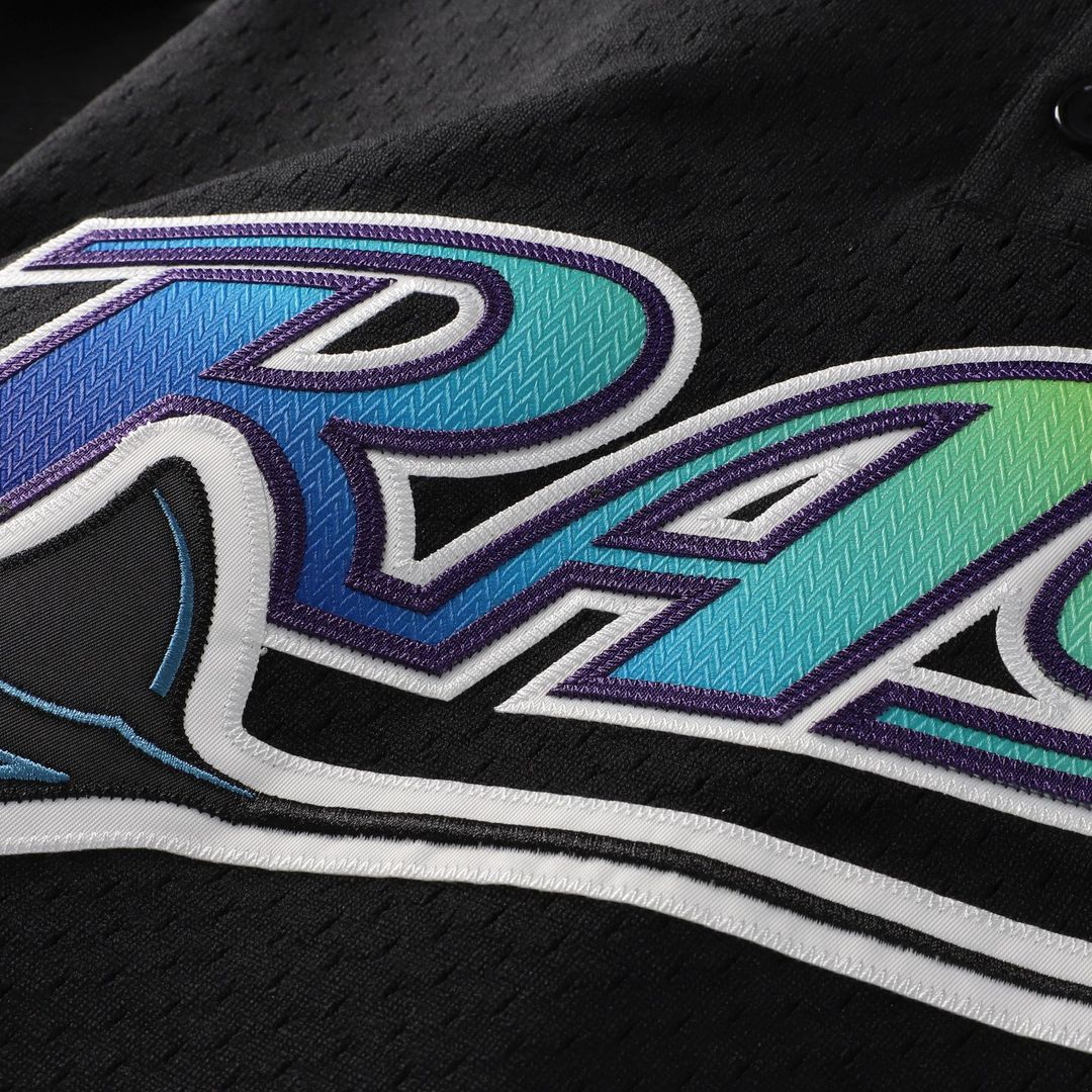Tampa Bay Rays Wade Boggs Mitchell & Ness Authentic Batting Practice Jersey - Black MLB Team Jersey Baseball Fan Apparel