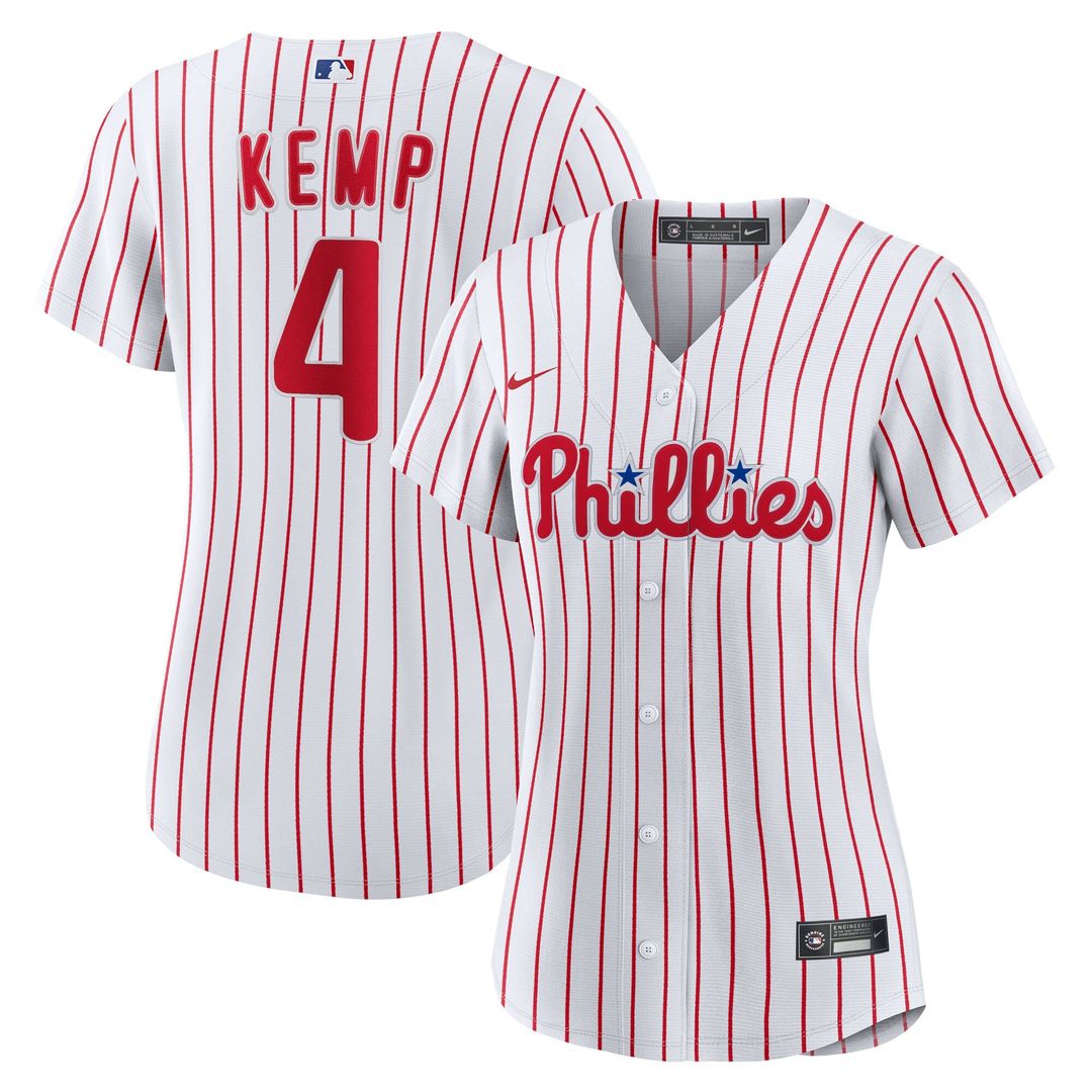 Philadelphia Phillies Otto Kemp Nike Women's Home Replica Jersey - White MLB Team Jersey Baseball Fan Apparel