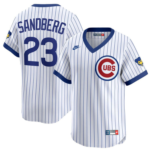 Chicago Cubs Ryne Sandberg Nike Throwback Cooperstown Limited Jersey - White MLB Team Jersey Baseball Fan Apparel