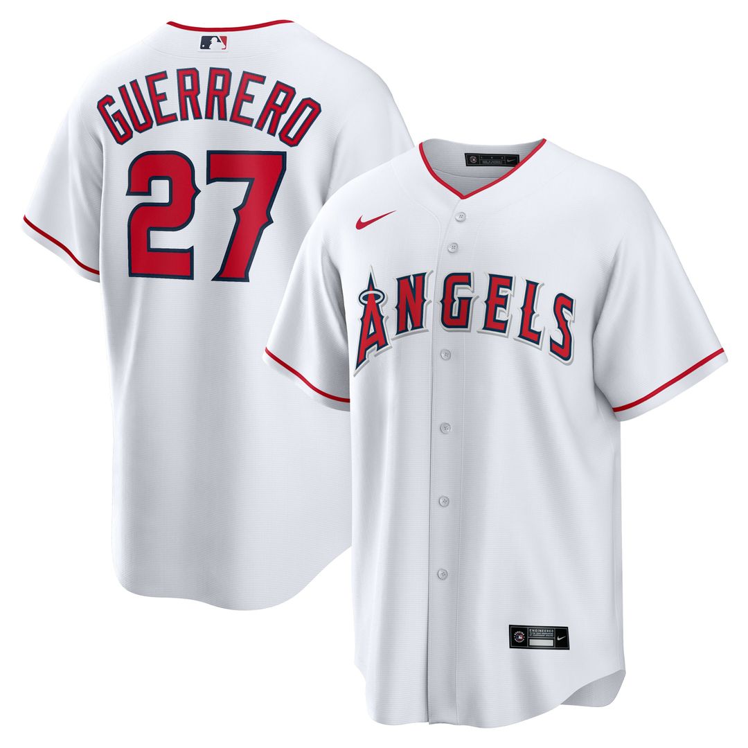 Los Angeles Angels Vladimir Guerrero Nike Home Retired Player Replica Jersey - White MLB Team Jersey Baseball Fan Apparel