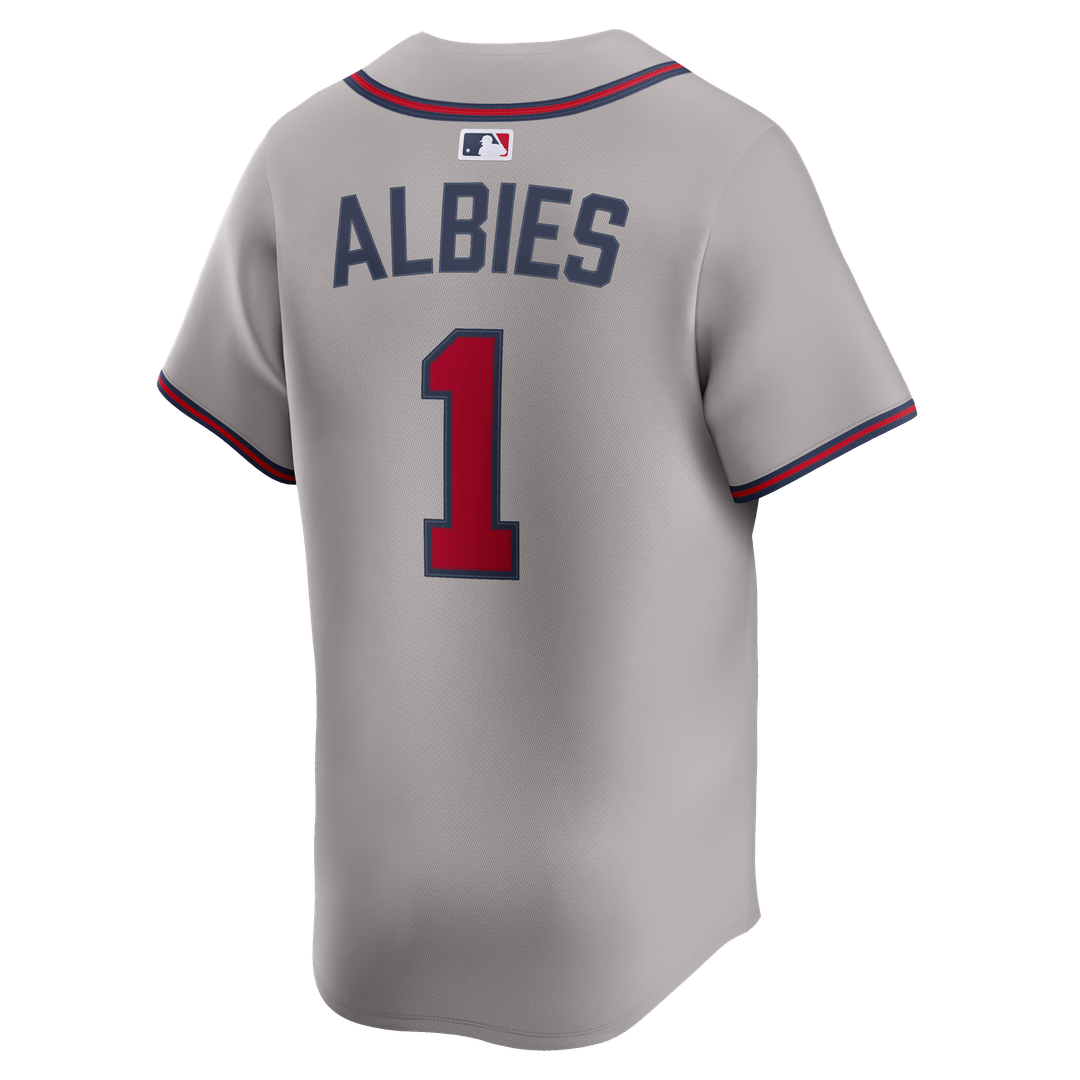 Atlanta Braves Ozzie Albies Nike Road Limited Player Jersey - Gray MLB Team Jersey Baseball Fan Apparel