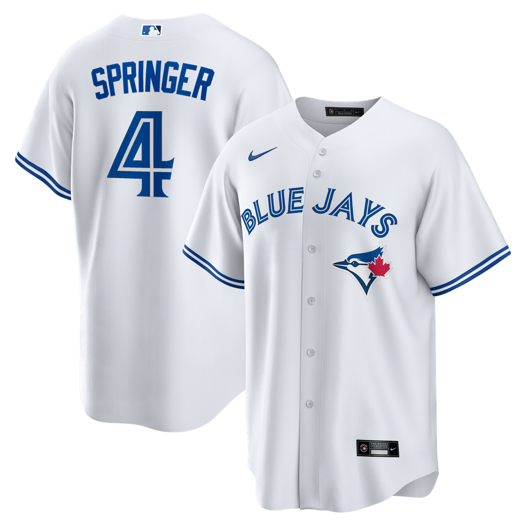 Toronto Blue Jays George Springer Nike Home Replica Jersey - White MLB Team Jersey Baseball Fan Apparel