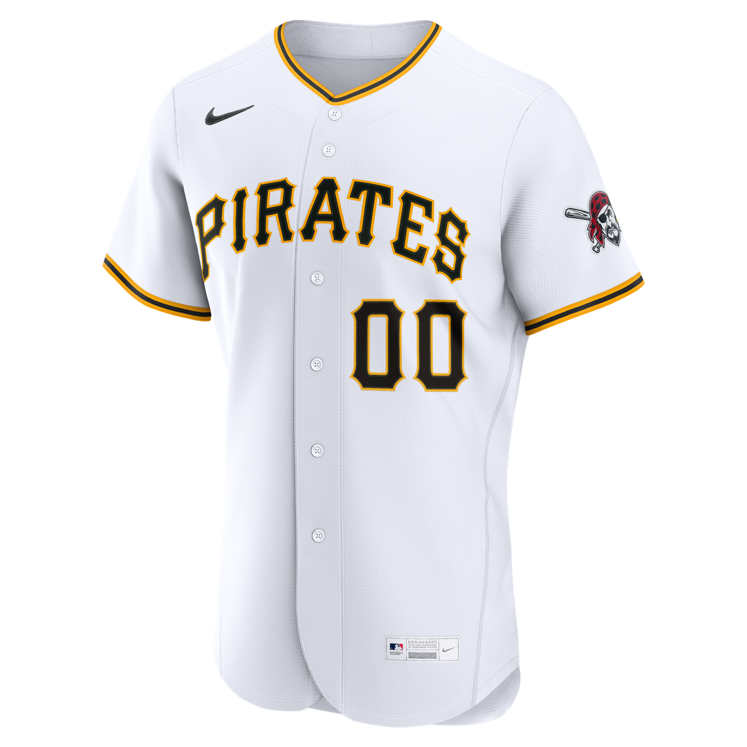 Pittsburgh Pirates Nike Home Authentic Custom Jersey - White MLB Team Jersey Baseball Fan Apparel