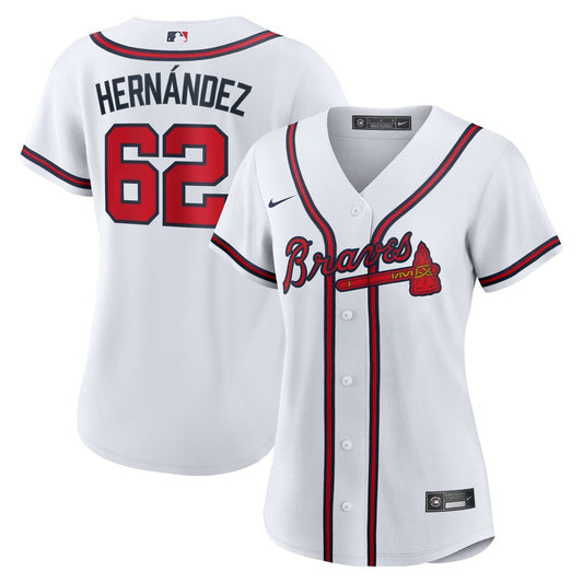 Atlanta Braves Daysbel Hernandez Nike Women's Home Replica Jersey - White MLB Team Jersey Baseball Fan Apparel