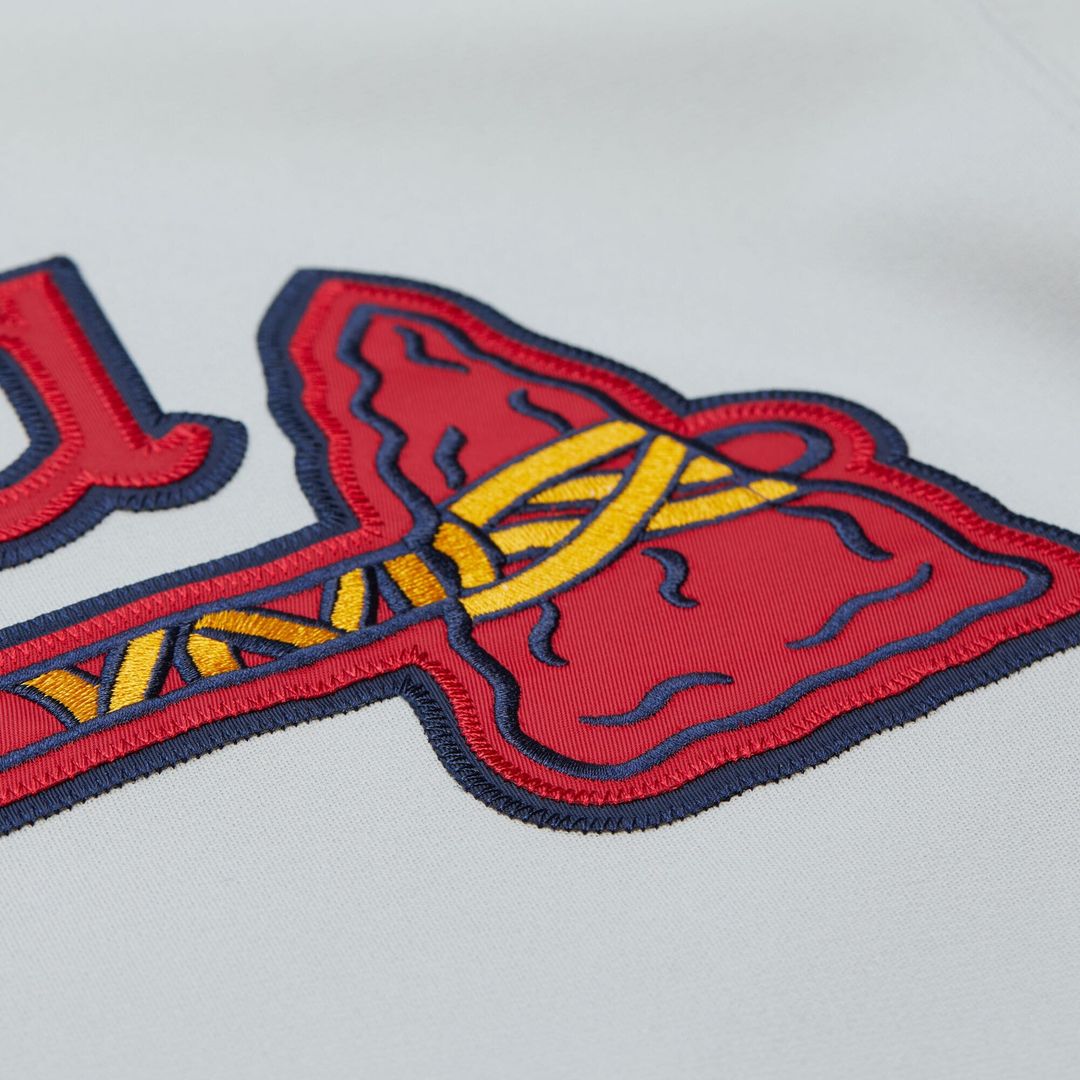 Atlanta Braves Chipper Jones Mitchell & Ness 1995 Throwback Authentic Jersey - Gray MLB Team Jersey Baseball Fan Apparel