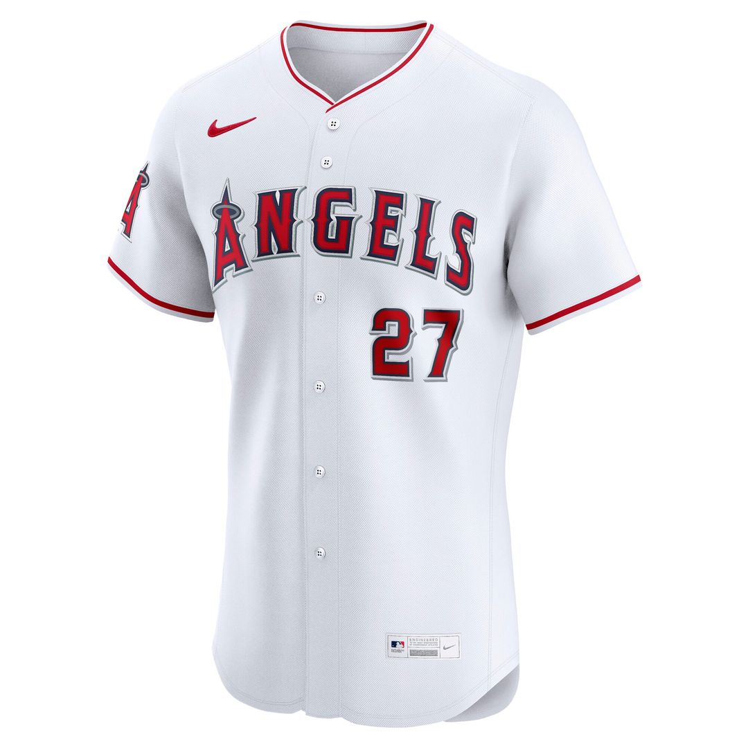 Los Angeles Angels Mike Trout Nike Home ElitePlayer Jersey - White MLB Team Jersey Baseball Fan Apparel