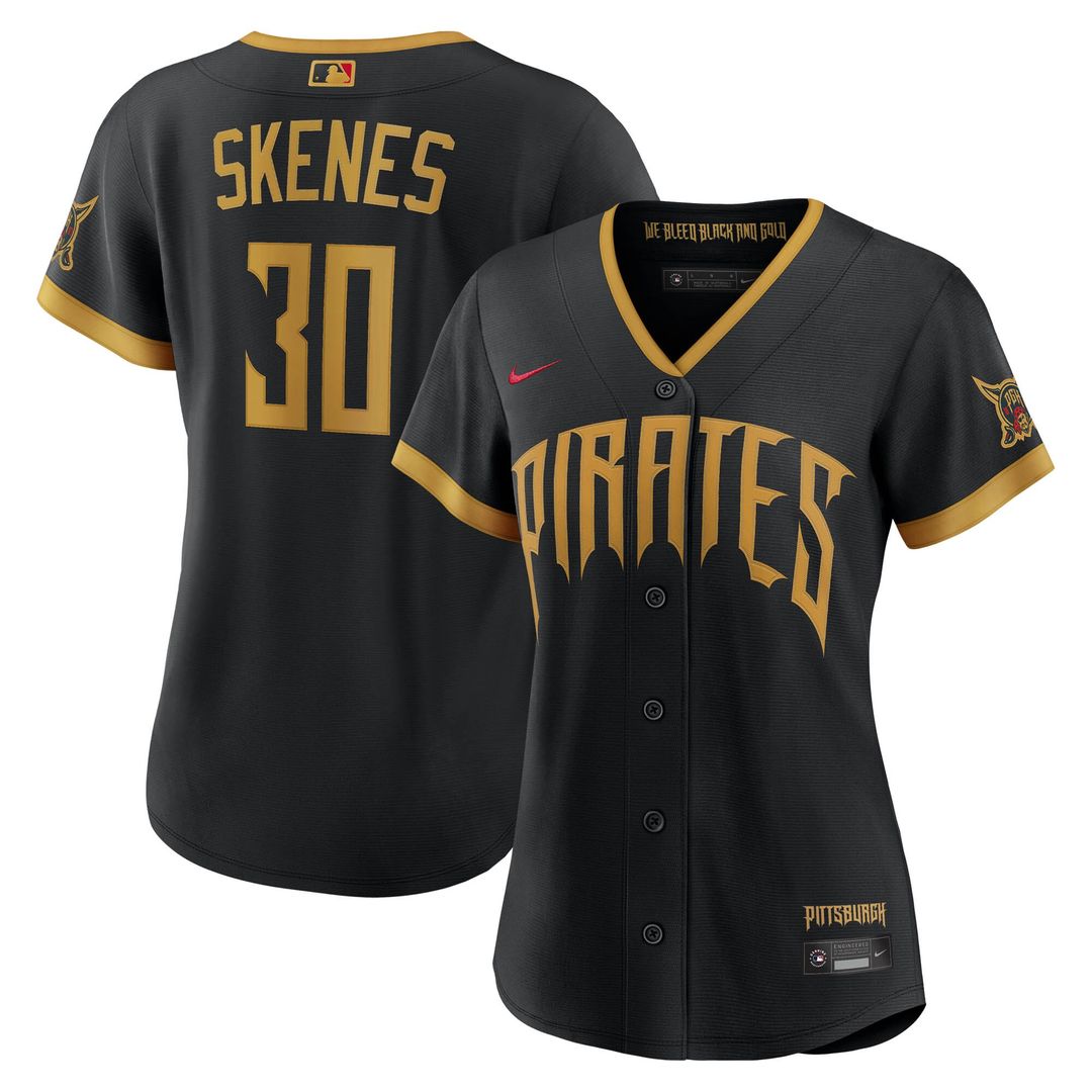 Pittsburgh Pirates Paul Skenes Nike Women's 2026 City Connect Stadium Jersey - Black MLB Team Jersey Baseball Fan Apparel