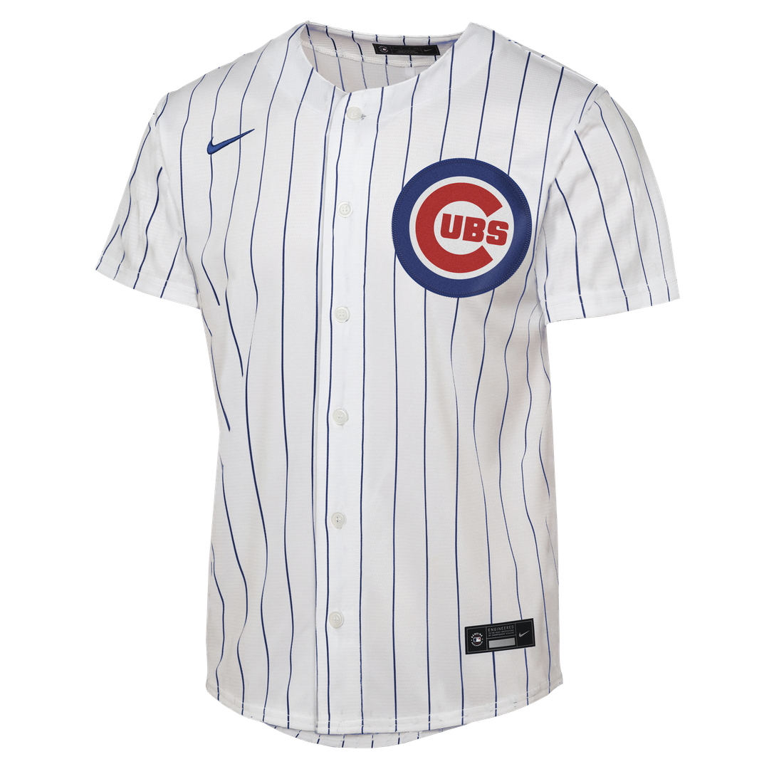 Chicago Cubs Nico Hoerner Nike Youth Home Replica Jersey - White MLB Team Jersey Baseball Fan Apparel
