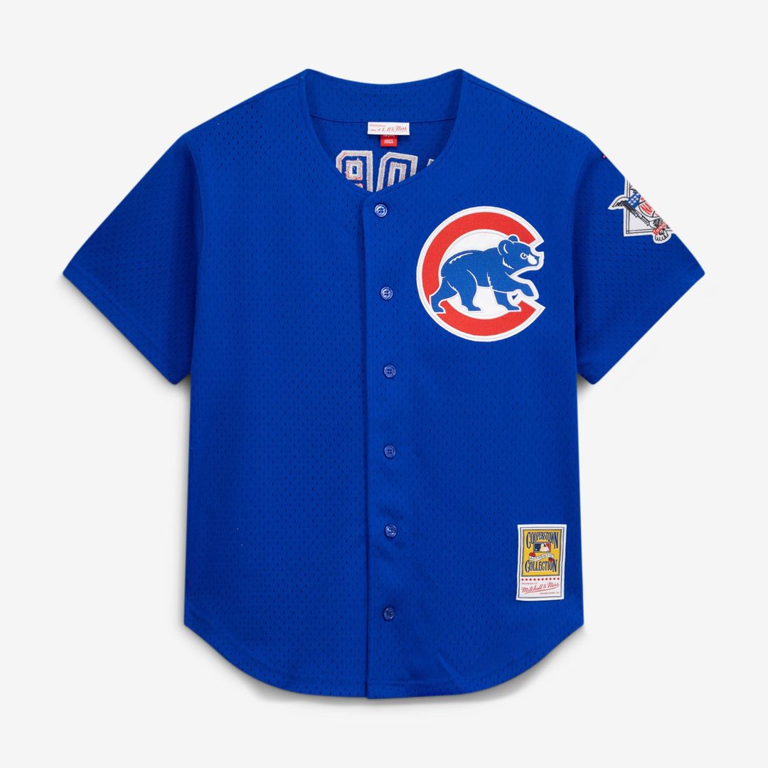 Chicago Cubs Ryne Sandberg Mitchell & Ness Cooperstown 1997 Mesh Batting Practice Button - Up Jersey - Royal MLB Team Jersey Baseball Fan Apparel