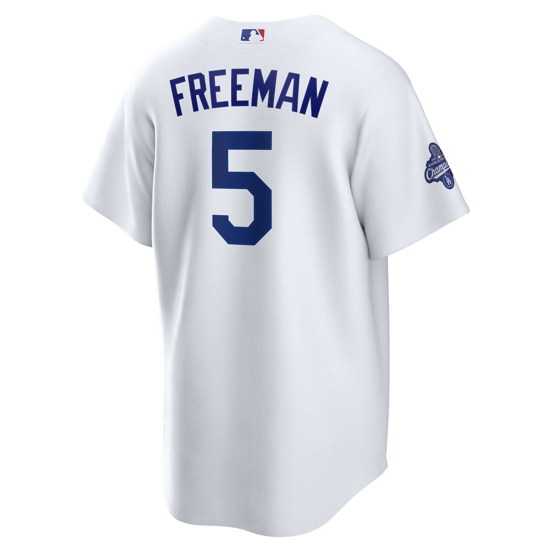 Los Angeles Dodgers Freddie Freeman Nike Home 2025 World Series Champions Replica Jersey - White MLB Team Jersey Baseball Fan Apparel