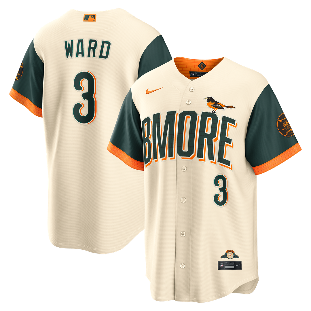 Baltimore Orioles Taylor Ward Nike 2026 City Connect Stadium Jersey - Cream MLB Team Jersey Baseball Fan Apparel