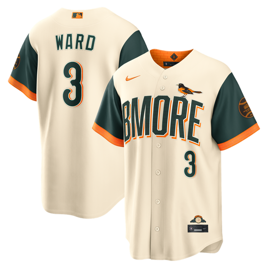 Baltimore Orioles Taylor Ward Nike 2026 City Connect Stadium Jersey - Cream MLB Team Jersey Baseball Fan Apparel