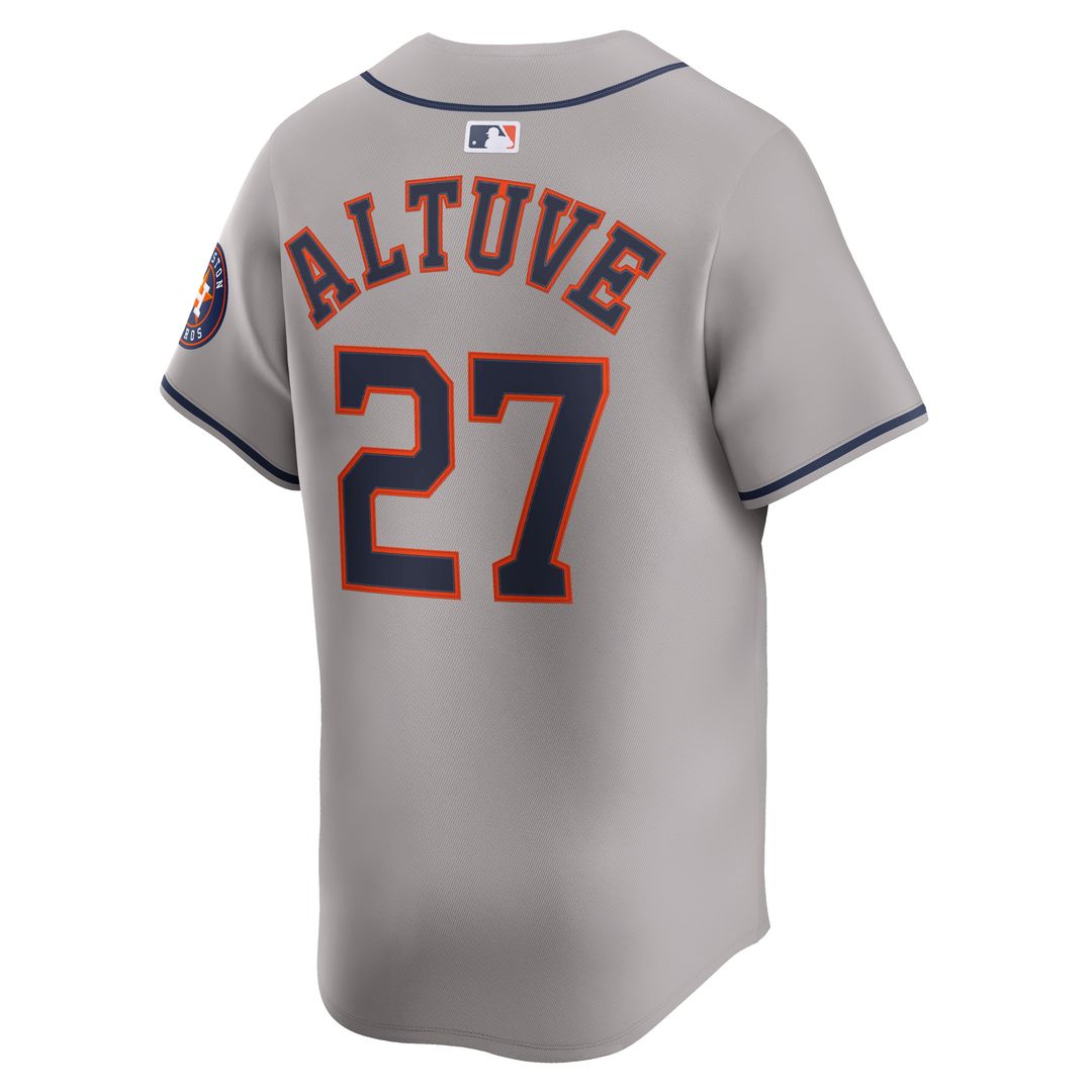 Houston Astros Jose Altuve Nike Road Limited Player Jersey - Gray MLB Team Jersey Baseball Fan Apparel