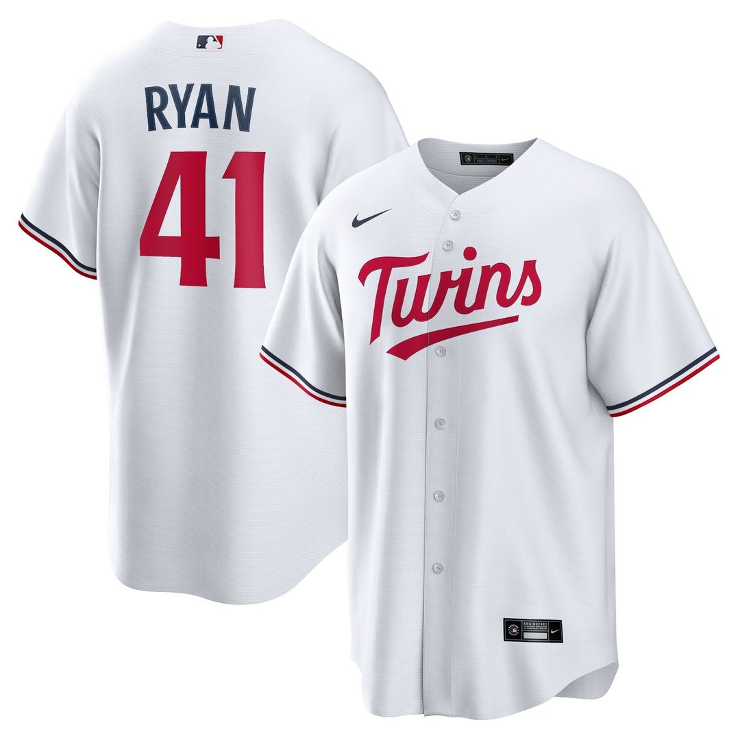 Minnesota Twins Joe Ryan Nike Home Replica Player Jersey - White MLB Team Jersey Baseball Fan Apparel