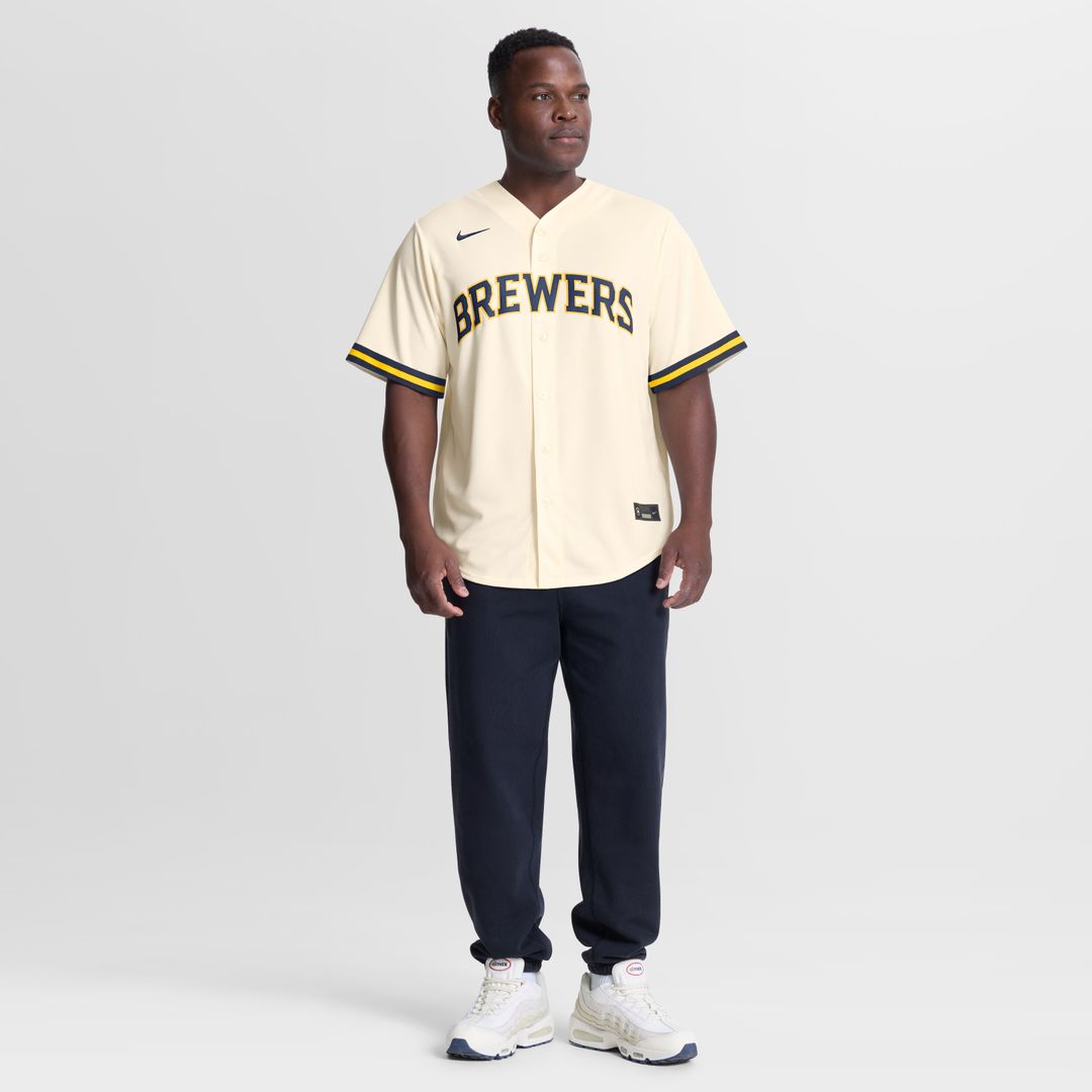 Milwaukee Brewers Christian Yelich Nike Home Replica Jersey - Cream MLB Team Jersey Baseball Fan Apparel