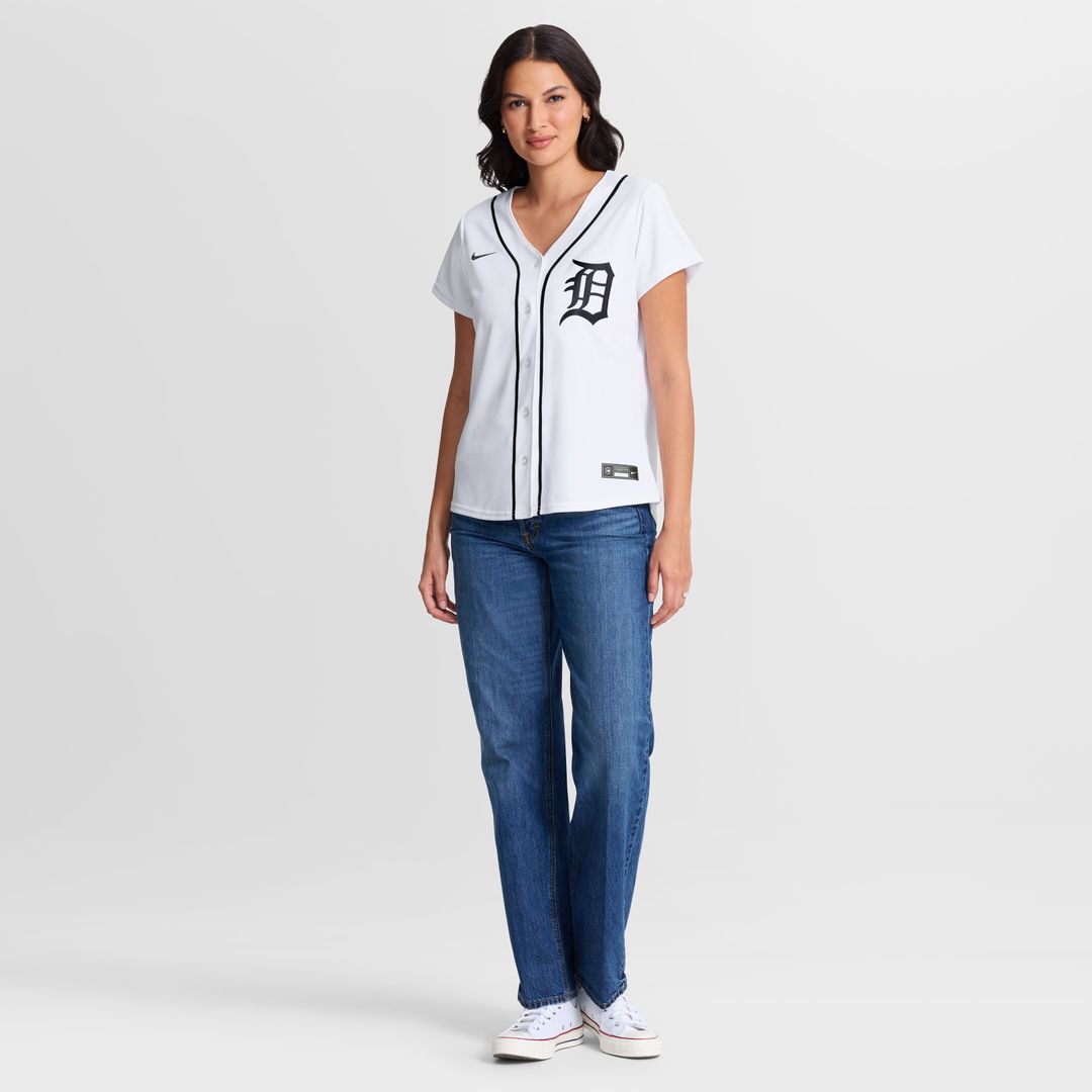 Detroit Tigers Justin Verlander Nike Women's Home Replica Jersey - White MLB Team Jersey Baseball Fan Apparel